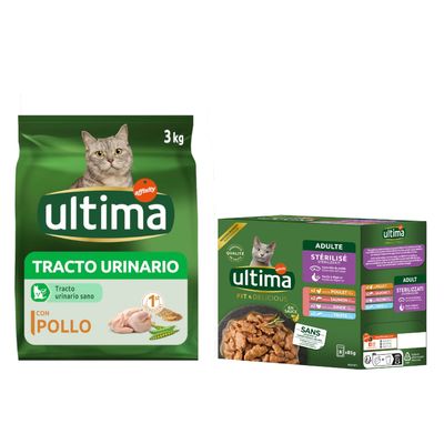 Ultima: 3 kg karma sucha + karma mokra, 4 x 70 g / 8 x 85 g gratis!