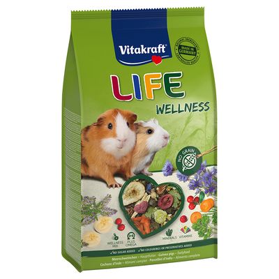 Vitakraft Life Wellness pre morčatá Výhodné balenie: 5 x 600 g