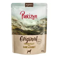 Purizon Puppy 6 x 300 g pour chiot - filet de poulet, gibier & Lapin