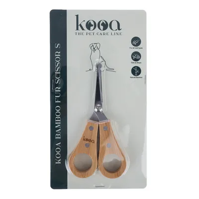 kooa Bamboo Fur Scissors S - 13.8 x 6.8 x 1.2 cm (L x W x H)