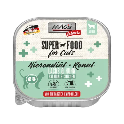 MAC's Vetcare Renal pour chat - saumon, poulet (16 x 100 g)