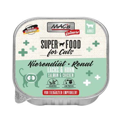 MAC's Vetcare Renal pour chat saumon, poulet (16 x 100 g)