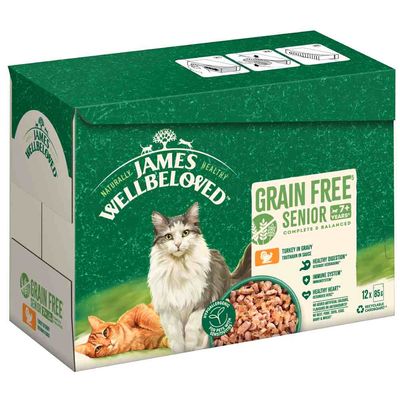 James Wellbeloved Senior Cat sans céréales - dinde 12 x 85 g