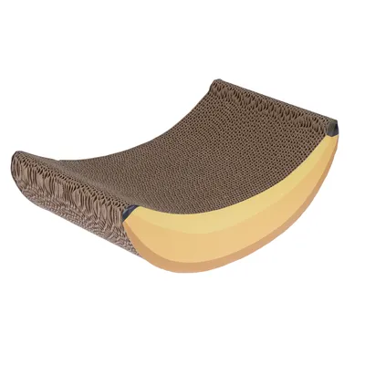 TIAKI Griffoir banane pour chat - L 40 x l 15,5 x H 22 cm TIAKI Griffoir banane pour chat - L 40 x l 15,5 x H 22 cm