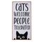 TIAKI Dekoschild "Cats Welcome, People Tolerated" zum Aufhängen 1 Stück