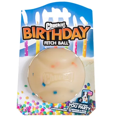 Chuckit! Birthday Fetch Ball - Sparset: 3 Stück, Ø 6,5 cm