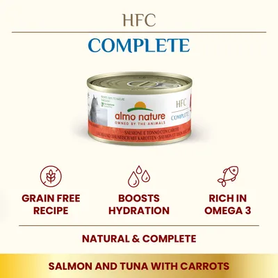 Almo Nature HFC Complete Saver Pack 24 x 70g - Salmon & Tuna with Carrot