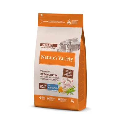  Nature's Variety Healthy Grains Sterilized fehér hal - 3 kg