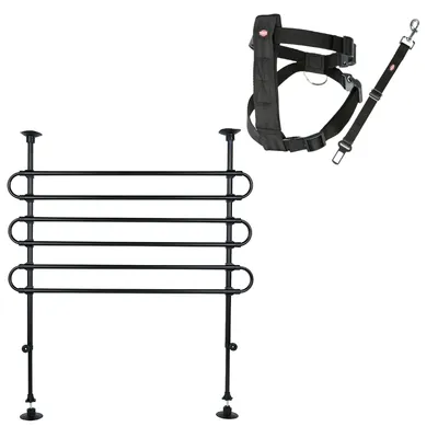 Lot : Ceinture de sécurité Trixie pour chien + Grille de protection Trixie pour voiture - Lot : grille de proteciton + ceinture taille S Lot : Ceinture de sécurité Trixie pour chien + Grille de protection Trixie pour voiture - Lot : grille de proteciton + ceinture taille S