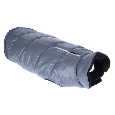 zooplus Basics Manteau avec fermeture éclair réfléchissante - longueur du dos env. 35 cm