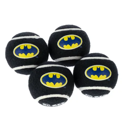 Set de balles de tennis DC Batman pour chien - 4 pièces (Ø 6,3 cm chacune)