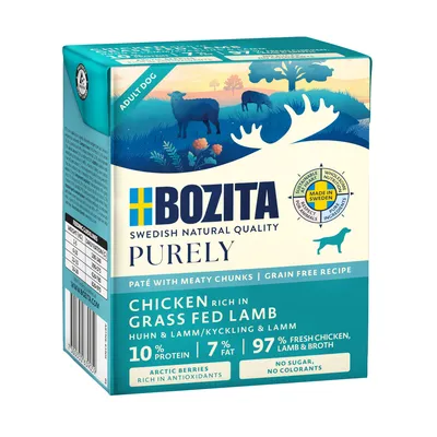 Voordeelpakket Bozita Purely Paté 12 x 370 g Hondenvoer - met Lam