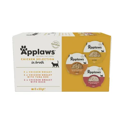 Applaws Cat Pot Prøvepakke 8 x 60 g - Kyllingeudvalg