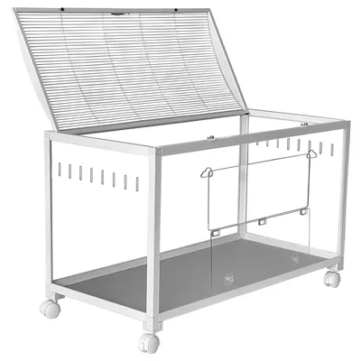 TIAKI Enclos pour hamsters, blanc - L 96 x l 47 x H 62 cm