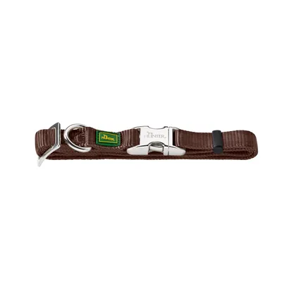 HUNTER Halsband Vario Basic Alu-Strong, braun - Grösse L: 40 - 55 cm Halsumfang, 20 mm breit