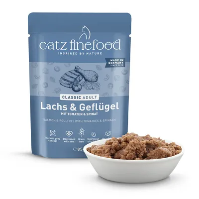 catz finefood 8 x 85 g - Lax & fjäderfä