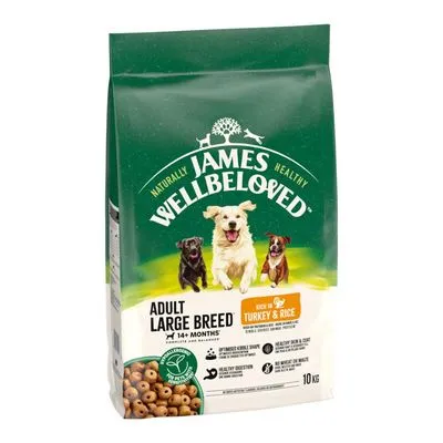James Wellbeloved Adult Large Breed Dog Hypoallergenic Kalkoen & Rijst Hondenvoer James Wellbeloved Adult Large Breed Dog Hypoallergenic Kalkoen & Rijst Hondenvoer