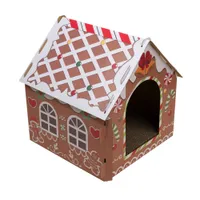 TIAKI Lebkuchenhaus für Katzen - L 37 x B 36 x H 40,5 cm