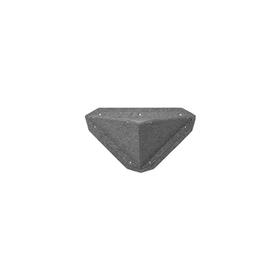 Graues Wandbett aus Filz mit diamantförmigem Design und Befestigungslöchern. Graues Wandbett aus Filz mit diamantförmigem Design und Befestigungslöchern.