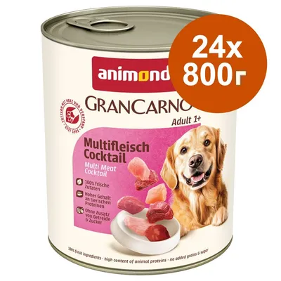 Икономична опаковка animonda GranCarno Original  Adult 24 x 800 г - говеждо и агнешко месо