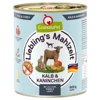 GranataPet Liebling's Mahlzeit 6 x 800 g - Limitált nyári kiadás: kacsa & lazac