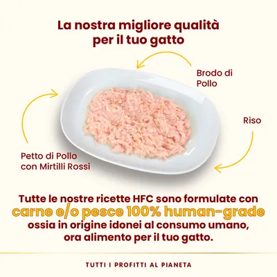 Almo Nature HFC Urinary Help 6 x 50 g - Tonno dell'Atlantico con Mirtilli rossi