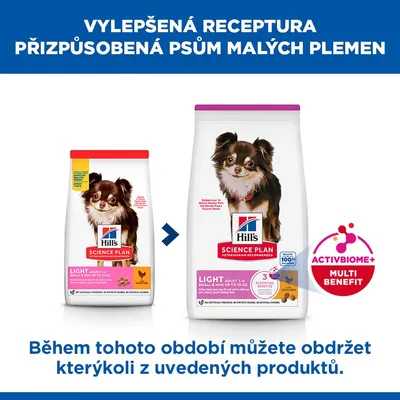 Hill's Science Plan Adult 1-6  Light Small & Mini kuracie - výhodné balenie: 2 x 6 kg