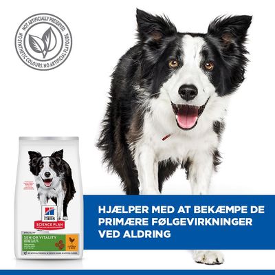 Hill's Science Plan Senior Vitality Mature Adult 7+ Medium med kylling & ris