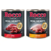 Rocco Real Hearts -säästöpakkaus 24 x 800 g - 2 eri makua