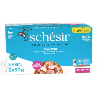 Schesir Complete Nutrition Filet in Brühe 6 x 50 g Thunfisch