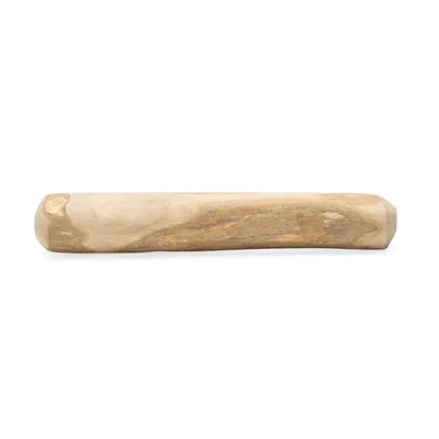 Bâton en bois naturel, forme cylindrique, surface lisse et bords arrondis, sans marque ni texte visible.