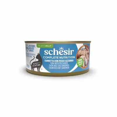 Sparpaket Schesir Complete Nutrition Filet in Gelee 24 x 140 g - Thunfisch mit Sardinen