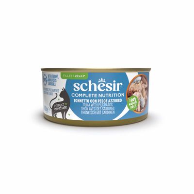 Schesir Complete Nutrition Φιλέτο σε Ζελέ 6 x 140 g σε Κονσέρβες Τόνος με Σαρδέλες