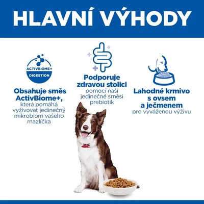 Hill's Science Plan Perfect Digestion Adult 1+ Medium kuracie s hnedou ryžou - 14 kg