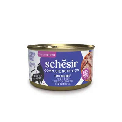 Schesir Complete Nutrition Filet en bouillon 6 x 85 g pour chat - thon, bœuf