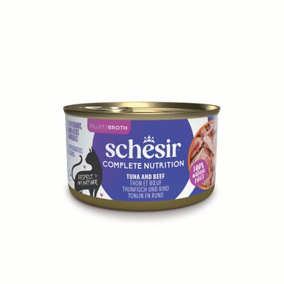 Schesir Complete Nutrition Filet în supă 6 x 85 g Ton cu vită