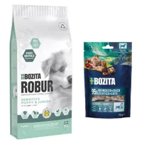 Bozita Robur pienso para perros + 2 x 70 g Bozita Meaty Bites ¡gratis! - Sensitive Grain Free Puppy cordero (12 kg) + Meaty Bites (2 x 70 g)