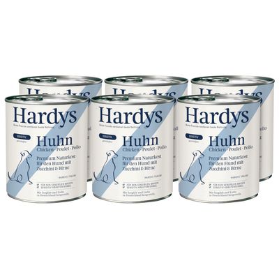 Hardys Huhn Sensitive, Premium Naturkost für den Hund mit Zucchini & Birne, getreidefrei, hergestellt in Deutschland. Für den sensiblen Magen mit Kräuterformel.