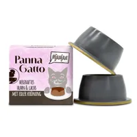 MjAMjAM Panna Gatto 2 x 80 g - herzhaftes Huhn & Lachs mit edler Krönung