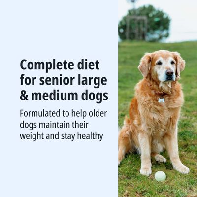 Complete diet for senior large and medium-sized dogs. Developed to help older dogs maintain their weight and support their health.