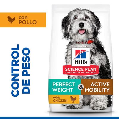 Hill's Science Plan Perfect Weight & Active Mobility Adult 1+ Medium pollo