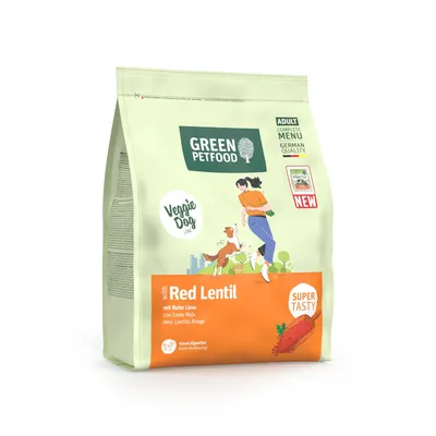 Green Petfood Veggie Dog with Red Lentil Green Petfood Veggie Dog with Red Lentil