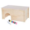 Kerbl Pet Nagerhaus zum Bemalen L 50 x B 29 x H 24 cm, inkl. 6 Farben und Pinsel