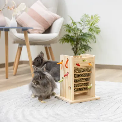 Kerbl Pet Tour de foin et de légumes pour petits animaux - L 24 x l 24 x H 30 cm