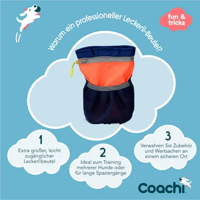 Coachi Puppy & Mini Starter Training Kit - Trainingskit mit Trainingsleine 2,5 m lang, 15 mm breit