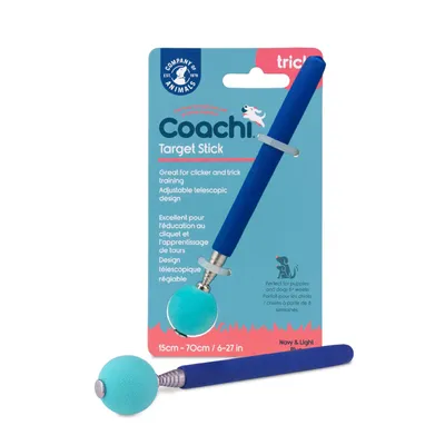 Coachi Target Stick, verstellbares Teleskop-Design, ideal für Clicker- und Tricktraining. Länge: 15–70 cm. Perfekt für Welpen und Hunde ab 6 Wochen.