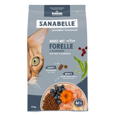 Sanabelle Adult mit Forelle & Blaubeeren