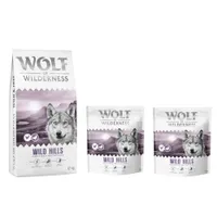 12 + 2 kg gratis! Wolf of Wilderness, karma sucha dla kota, 14 kg - Nowa receptura: Adult "Wild Hills" kaczka (bestseller), 12 kg + Adult "Wild Hills" kaczka (bestseller), 2 x 1 kg