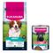 Eukanuba Premium Nutrition Dry Dog Food + Eukanuba Wet Dog Food Free! * Adult Small & Medium Breed Lamb & Rice (12kg) + Adult Rich in Beef with Pumpkin (3 x 400g)