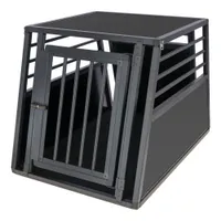 Kerbl Pet boîte de transport Vacation en aluminium, graphite - l 65 x P 92 x H 65,5 cm
